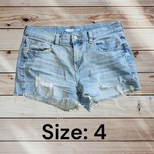 Old Navy Light Blue Distressed Jean Shorts